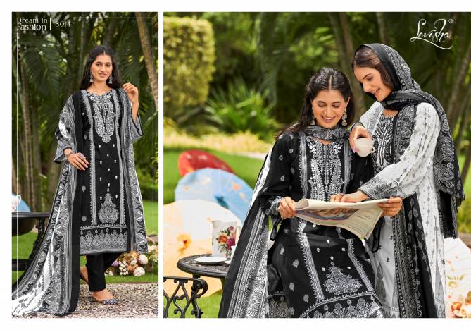 Naira Nx Vol 8 Black And White By Levisha Cambric Pakistani Dress Material Wholesale Online

